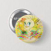 TWEETY™ in Rainbows Button (Vorne & Hinten)
