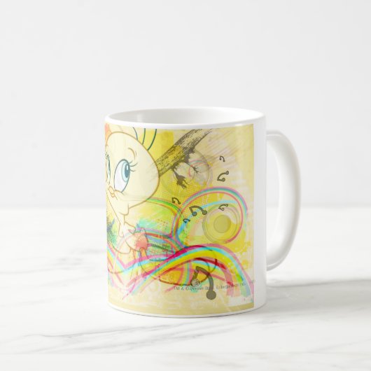 TWEETY™ in Rainbows Kaffeetasse (VorderseiteRechts)