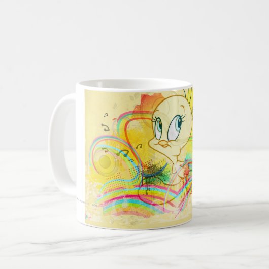 TWEETY™ in Rainbows Kaffeetasse (Vorderseite Links)