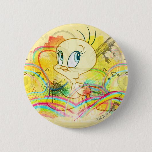 TWEETY™ In Regenbögen Button (Vorderseite)