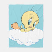 Tweety In The Clouds Pose 3 Fleecedecke (Vorderseite)
