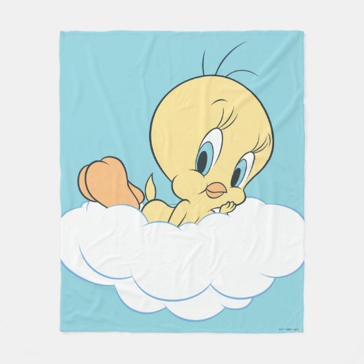 Tweety In The Clouds Pose 3 Fleecedecke (Vorderseite)