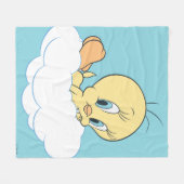 Tweety In The Clouds Pose 3 Fleecedecke (Vorderseite (Horizontal))