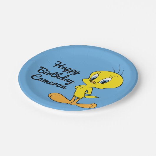 TWEETY™ | kluger Vogel Pappteller (Schrägansicht)