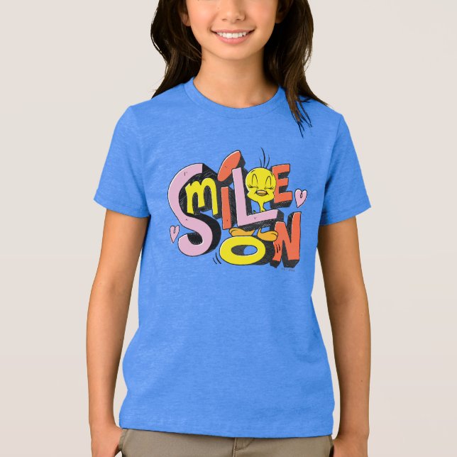 TWEETY™ Lächle weiter Tri-Blend Shirt (Vorderseite)