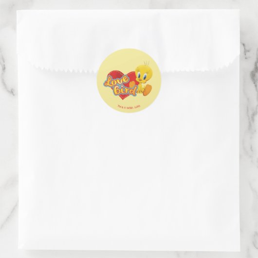 TWEETY™ - Love Bird Runder Aufkleber (Tasche)