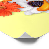 Tweety mit Gänseblümchen Poster (Ecke)