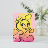 TWEETY™ mit Herz Postkarte (Stehend Vorderseite)