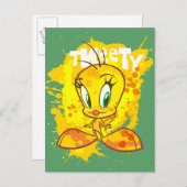 TWEETY™ mit Namen Postkarte (Vorne/Hinten)