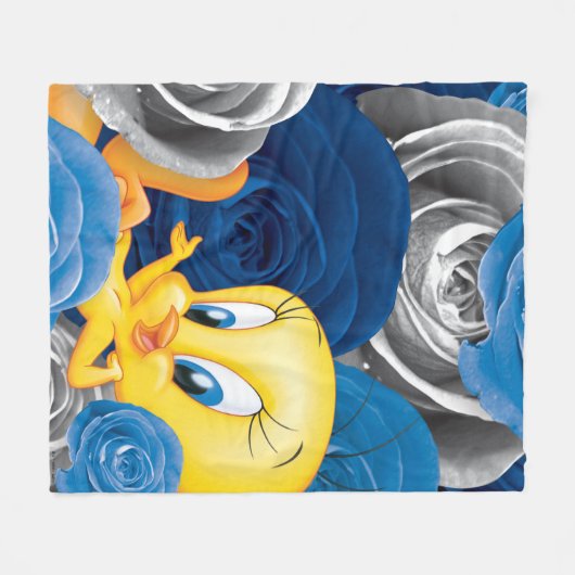 TWEETY™ mit Rose Fleecedecke (Vorderseite (Horizontal))