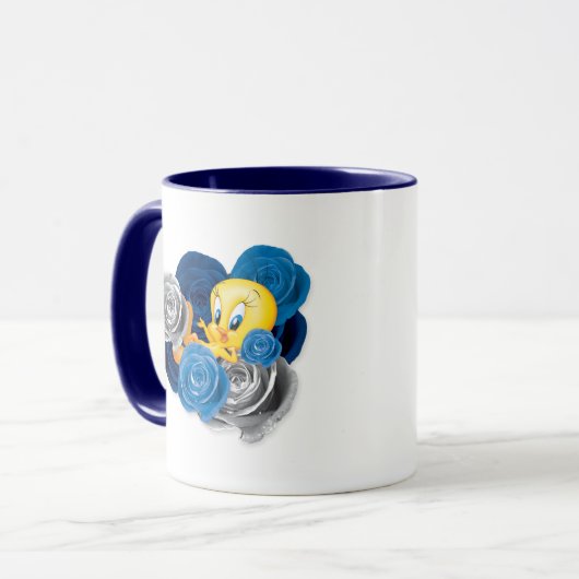 TWEETY™ mit Rose Tasse (Vorderseite Links)
