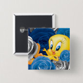 Tweety mit Rosen Button (Vorne & Hinten)