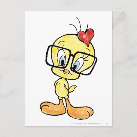 TWEETY™ Nerd Postkarte (Vorderseite)