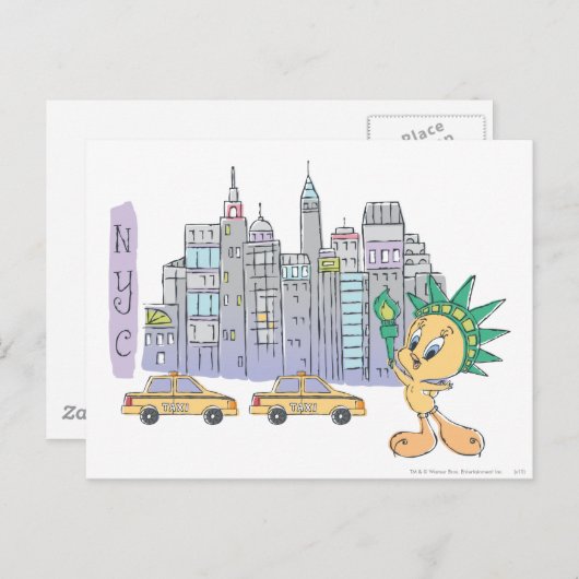 TWEETY™ NYC POSTKARTE (Vorne/Hinten)