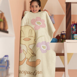 Tweety Pink Purple Blumen Sherpadecke