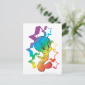 TWEETY™ Rainbow Stars Postkarte (Stehend Vorderseite)