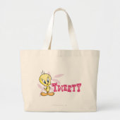 "TWEETY™" rosa Jumbo Stoffbeutel (Vorne)