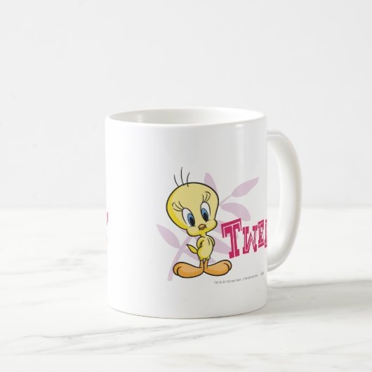 "TWEETY™" rosa Kaffeetasse (VorderseiteRechts)
