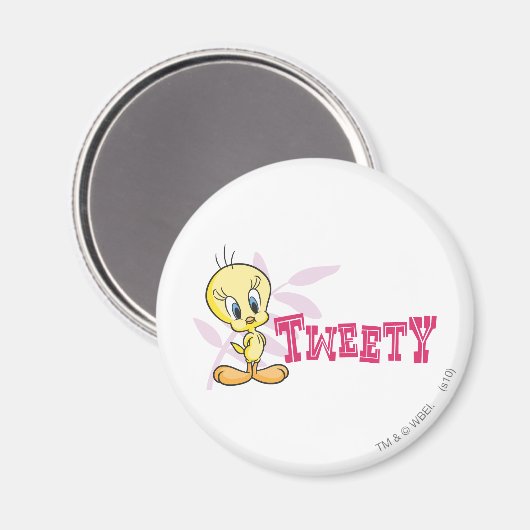 "TWEETY™" rosa Magnet (Vorderseite/Rückseite)