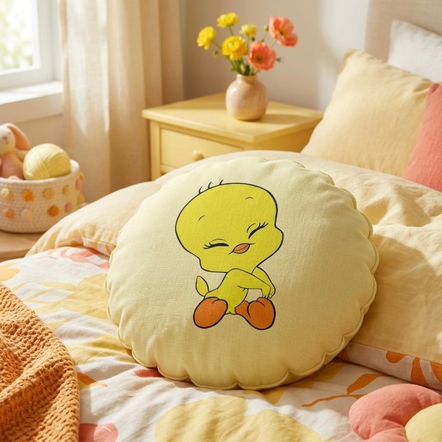 Tweety Rundes Kissen (Von Creator hochgeladen)