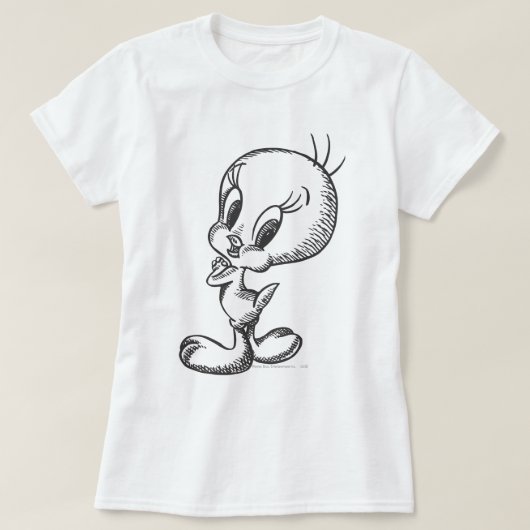 TWEETY™ Schönes Schwarz/Weiß T-Shirt (Design vorne)