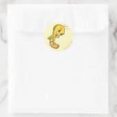TWEETY™ Schüchtern Runder Aufkleber (Tasche)