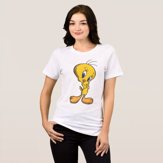 Tweety Shy Tri-Blend Shirt (Vorderseite voll)