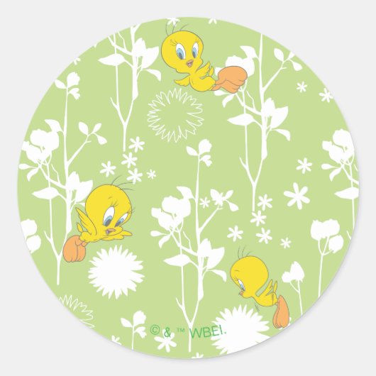 TWEETY™ Springtime Vibes Runder Aufkleber (Vorderseite)