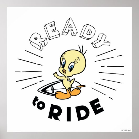 TWEETY™ Surfboard - Reitbereit Poster (Vorne)