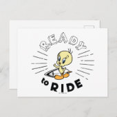 TWEETY™ Surfboard - Reitbereit Postkarte (Vorne/Hinten)