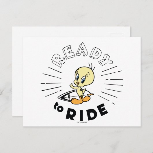 TWEETY™ Surfboard - Reitbereit Postkarte (Vorne/Hinten)