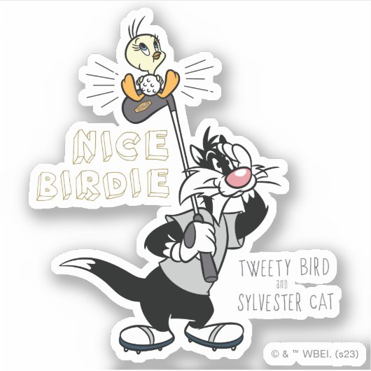 TWEETY™ & SYLVESTER™ Golfing - Nice Birdie Aufkleber (Vorderseite)