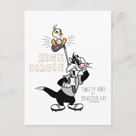 TWEETY™ & SYLVESTER™ Golfing - Nice Birdie Postkarte (Vorderseite)