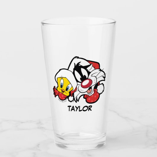 TWEETY™ & SYLVESTER™ "Merry Everything" Glas (Vorderseite)