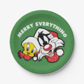 TWEETY™ & SYLVESTER™ "Merry Everything" Pappteller (Vorderseite)