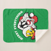 TWEETY™ & SYLVESTER™ "Merry Everything" Sherpadecke (Vorderseite (Horizontal))