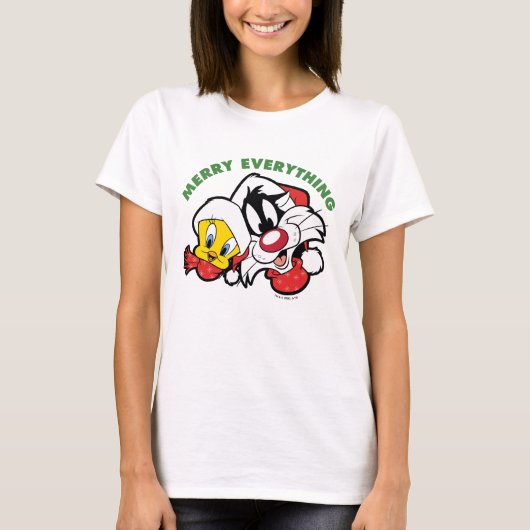TWEETY™ & SYLVESTER™ "Merry Everything" T-Shirt (Vorderseite)