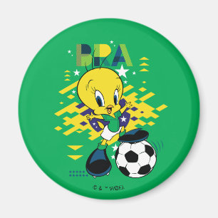 TWEETY™ Team Brasil Fußball Grafik Magnet