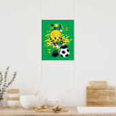 TWEETY™ Team Brasil Fußball-Grafik Poster (Küche)