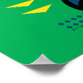 TWEETY™ Team Brasil Fußball-Grafik Poster (Ecke)