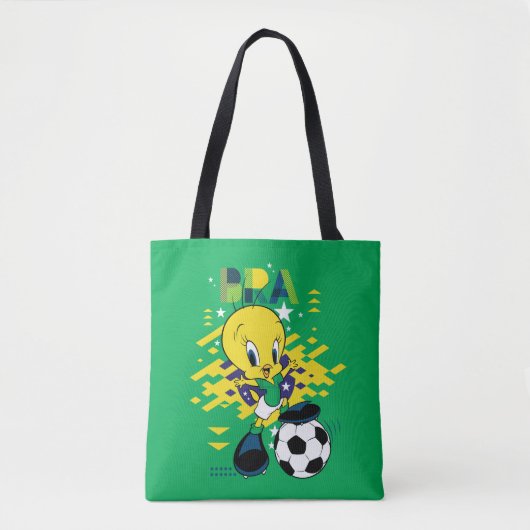 TWEETY™ Team Brasil Fußball-Grafik Tasche (Vorderseite)