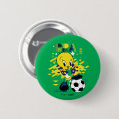 TWEETY™ Team Brasilien Fußball-Grafik Button (Vorne & Hinten)