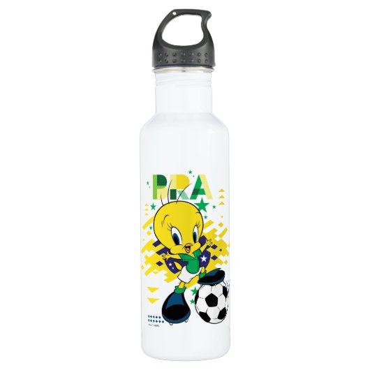 TWEETY™ Team Brazil Soccer Graphic Edelstahlflasche (Vorderseite)