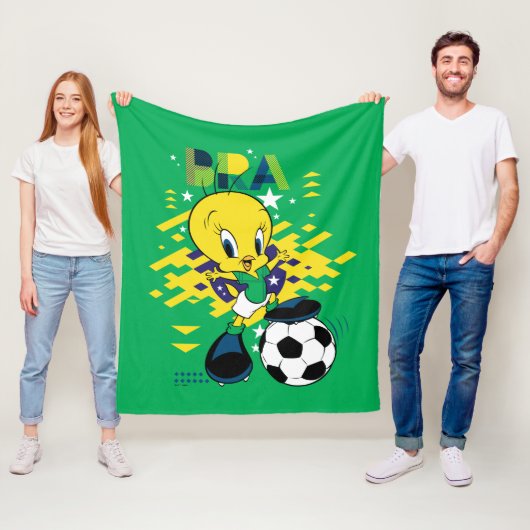 TWEETY™ Team Brazil Soccer Graphic Fleecedecke (Beispiel)