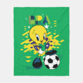 TWEETY™ Team Brazil Soccer Graphic Fleecedecke (Vorderseite)