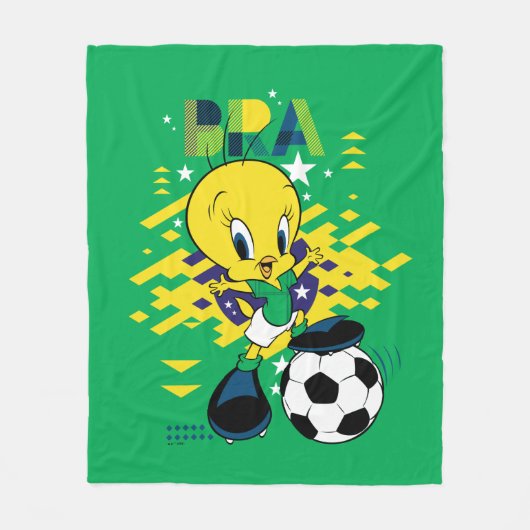 TWEETY™ Team Brazil Soccer Graphic Fleecedecke (Vorderseite)