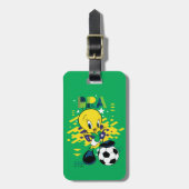 TWEETY™ Team Brazil Soccer Graphic Gepäckanhänger (Vorderseite vertikal)