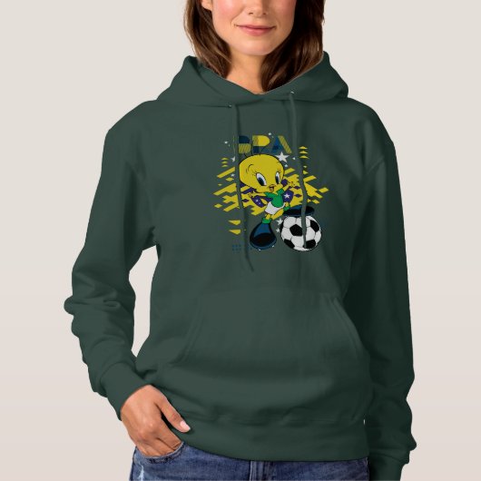 TWEETY™ Team Brazil Soccer Graphic Hoodie (Vorderseite)