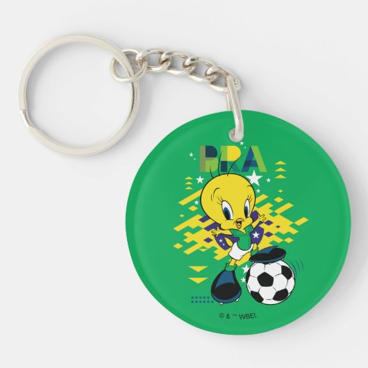 TWEETY™ Team Brazil Soccer Graphic Schlüsselanhänger (Vorderseite)