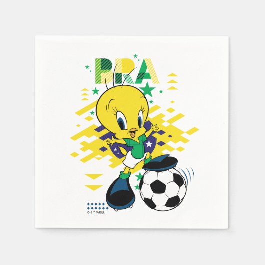 TWEETY™ Team Brazil Soccer Graphic Serviette (Vorderseite)